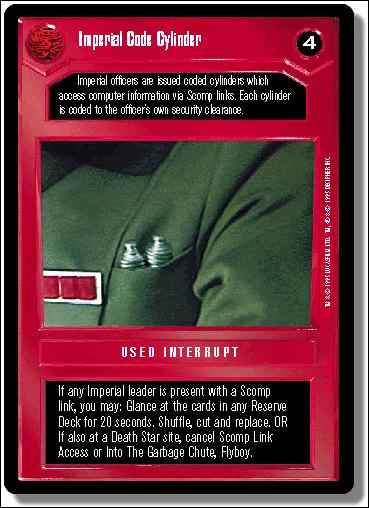 Star Wars: Premiere Limited (Base Set) card 112 Imperial Code Cylinder