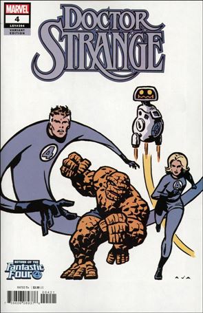 Doctor Strange (2018) issue 4-B David Aja Return of the Fantastic Four Cover