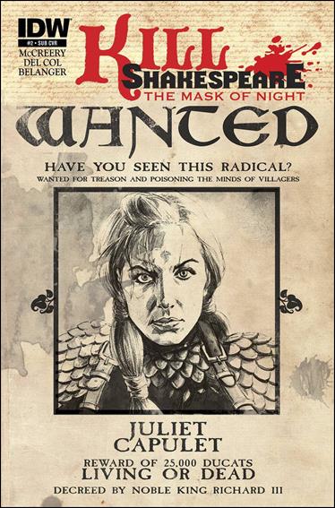 Kill Shakespeare:  The Mask of Night issue 2-B J.K. Woodward Subscription Cover