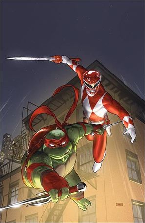 Mighty Morphin Power Rangers / Teenage Mutant Ninja Turtles II issue 1-H Taurin Clarke Cardstock Cover