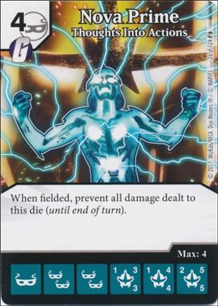 Marvel Dice Masters Guardians of the Galaxy  card 26 Nova Prime: Thoughts Into Actions