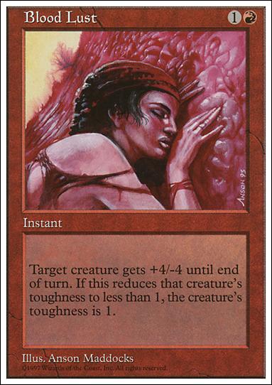 Magic the Gathering: 5th Edition (Base Set) card 212 Blood Lust
