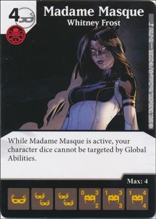 Marvel Dice Masters Guardians of the Galaxy  card 19 Madame Masque: Whitney Frost
