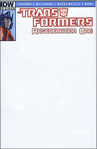Transformers: Regeneration One issue 81-F Blank 1:50 Sketch Cover