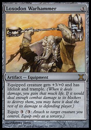 Magic the Gathering: 10th Edition (Base Set) card 332 Loxodon Warhammer