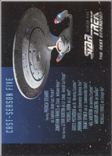 Star Trek: The Next Generation - The Episode Collection Season Five (Base Set) card 510 Cast - Season Five