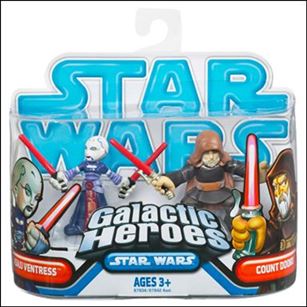 Star Wars: Galactic Heroes figure 69 Count Dooku and Asajj Ventress