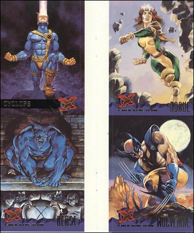 1995 Fleer Ultra X-Men (Promo) card NN 6 4 Card Promo Panel - Cards #'d 14, 98, 94, 99