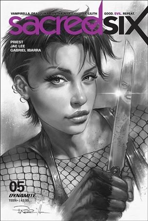 Sacred Six issue 5-L Lucio Parrillo 1:25 Black & White Cover