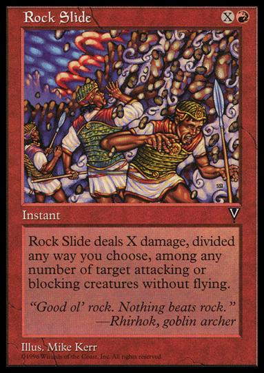 Magic the Gathering: Visions (Base Set) card 92 Rock Slide