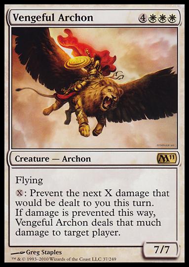 Magic the Gathering: 2011 Core Set (Base Set) card 37 Vengeful Archon