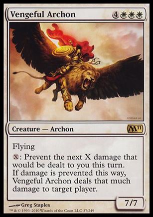Magic the Gathering: 2011 Core Set (Base Set) card 37 Vengeful Archon