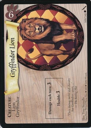 Harry Potter: Chamber of Secrets (Base Set) card 109 Gryffindor Lion