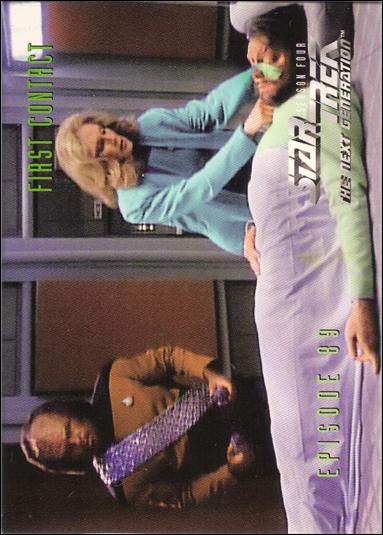 Star Trek: The Next Generation - The Episode Collection Season Four (Base Set) card 366 First Contact, Episode 89C