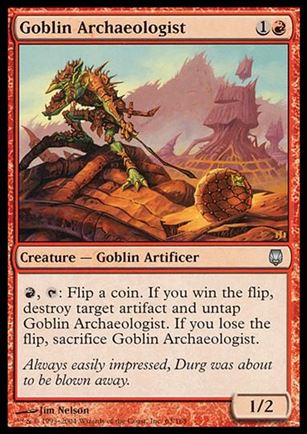 Magic the Gathering: Darksteel (Base Set) card 63 Goblin Archaeologist