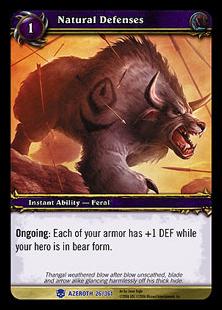 World of Warcraft: Heroes of Azeroth (Base Set) card 26 Natural Defenses