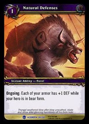 World of Warcraft: Heroes of Azeroth (Base Set) card 26 Natural Defenses