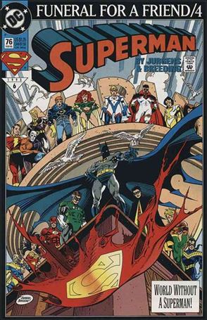 Superman (1987) issue 76 Orange & Blue Logo Cover