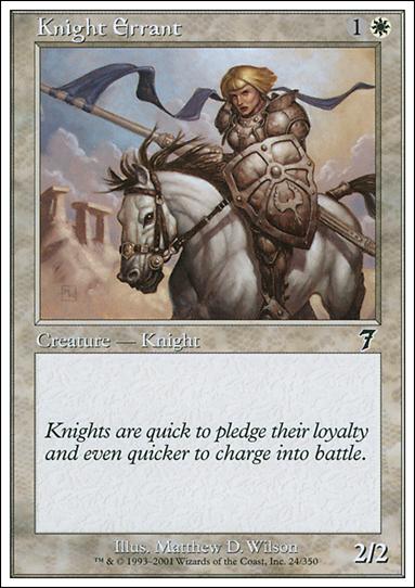Magic the Gathering: 7th Edition (Base Set) card 24 Knight Errant