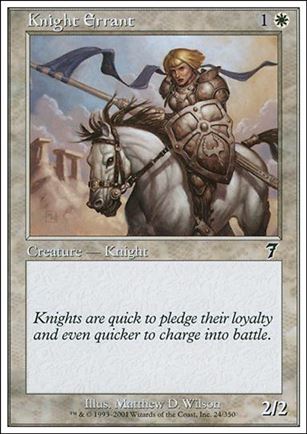 Magic the Gathering: 7th Edition (Base Set) card 24 Knight Errant