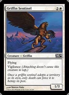 Magic the Gathering: 2014 Core Set (Base Set) card 20 Griffin Sentinel