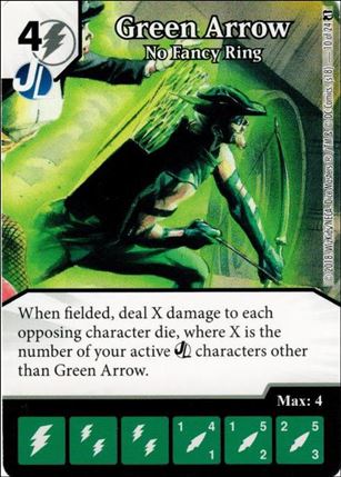 DC Comics Dice Masters Doom Patrol card 10 Green Arrow: No Fancy Ring