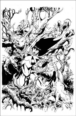 Vengeance of Vampirella (2019) issue 13-J Roberto Castro 1:21 Black & White Virgin Cover