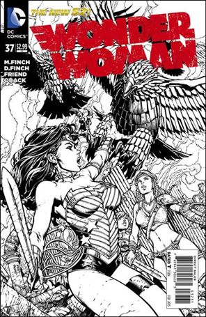 Wonder Woman (2011) issue 37-C David Finch 1:50 Black & White Cover