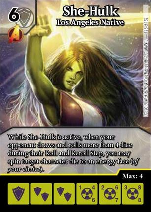 Marvel Dice Masters  Avengers Infinity Gauntlet card 125 She-Hulk: Los Angeles Native 