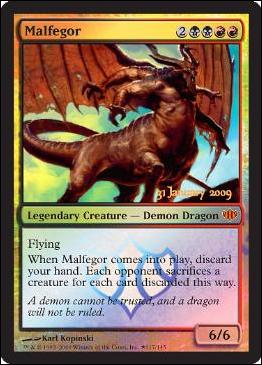 Magic the Gathering: Conflux (Base Set) card 117-C Malfegor (Pre-release Foil)