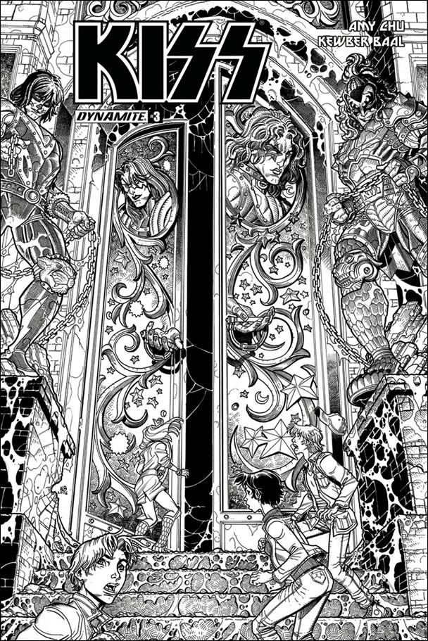 Kiss (2016) issue 3-D Nick Bradshaw 1:10 Black and White Cover