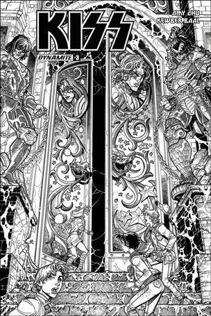 Kiss (2016) issue 3-D Nick Bradshaw 1:10 Black and White Cover