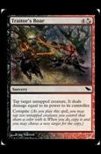 Magic the Gathering: Shadowmoor (Base Set) card 200 Traitor's Roar