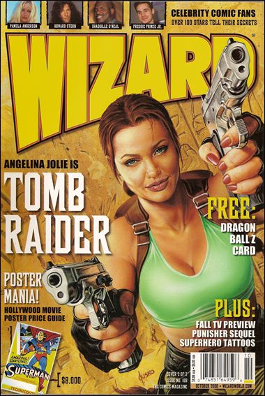 Wizard: The Comics Magazine issue 109-B Joe Jusko Angelina Jolie as Lara Croft Cover
