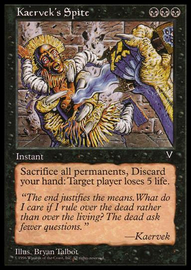 Magic the Gathering: Visions (Base Set) card 63 Kaervek's Spite