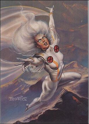 1996 Marvel Masterpieces: Series 5 (Double Impact Subset) card 5 of 6 Storm / Spider-man