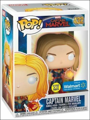 POP! Marvel figure 432 Captain Marvel (Glow-In-The-Dark)