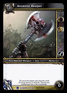 World of Warcraft: Heroes of Azeroth (Base Set) card 313 Arcanite Reaper