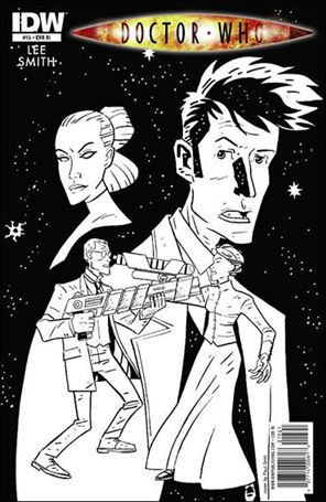 Doctor Who (2009) issue 15-B Black and White 1:10 Cover