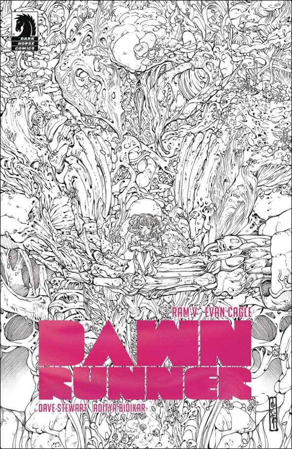 Dawnrunner issue 5-D Evan Cagle B&W 1:10 Cover