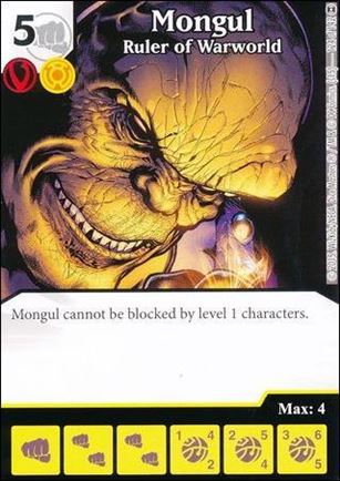 DC Comics Dice Masters War of Light card 124 Mongul: Ruler of Warworld 