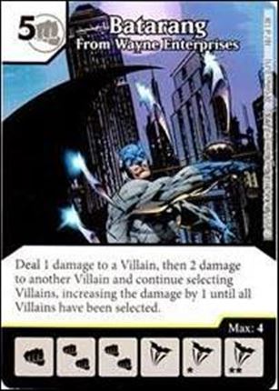 DC Comics Dice Masters Justice League  card 105 Batarang - From Wayne Enterprises