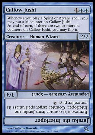 Magic the Gathering: Betrayers of Kamigawa (Base Set) card 31 Callow Jushi / Jaraku the Interloper