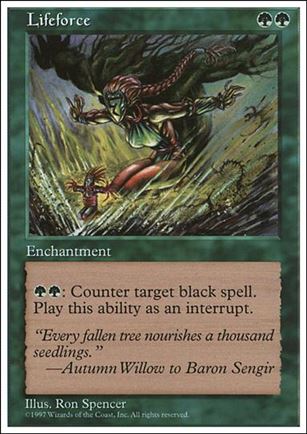 Magic the Gathering: 5th Edition (Base Set) card 310 Lifeforce