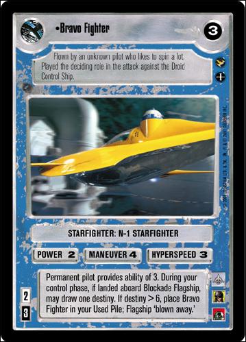 Star Wars: Theed Palace Limited (Base Set) card 121 Bravo Fighter
