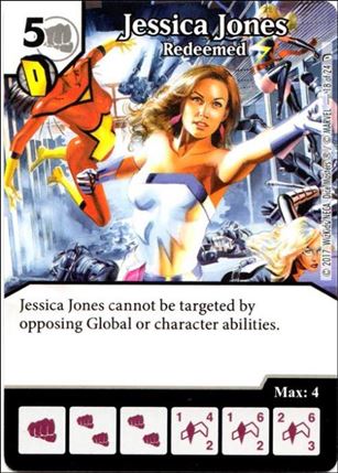 Marvel Dice Masters Defenders card 18 Jessica Jones: Redeemed