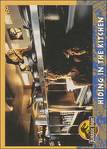 Jurassic Park (Base Set) card 57 Hiding in the Kitchen
