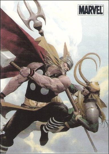 Marvel Heroes and Villains (Silver Foil Parallel Base Set) card 2 Thor vs Loki