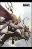 Marvel Heroes and Villains (Silver Foil Parallel Base Set) card 2 Thor vs Loki