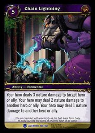 World of Warcraft: Heroes of Azeroth (Base Set) card 106 Chain Lightning